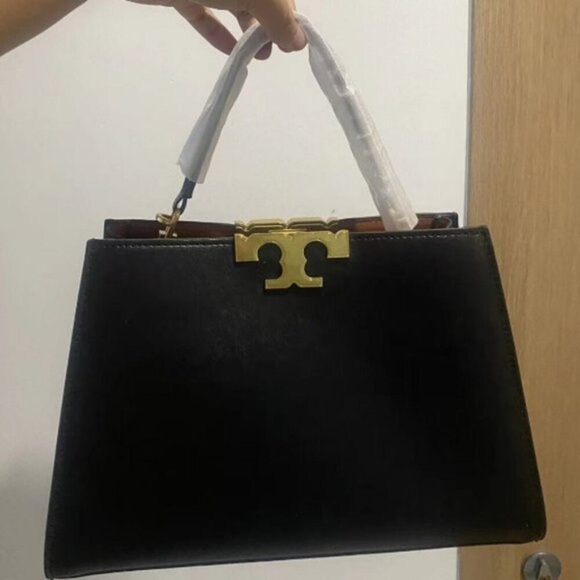 👙Tory Burch Eleanor Black Leather Bag New - Picture 2 of 8